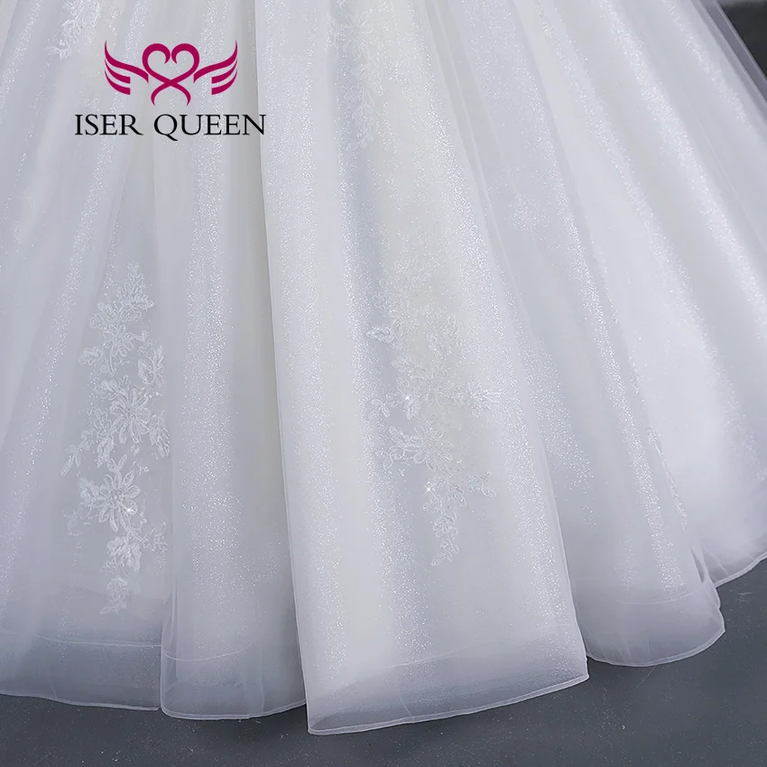 Customized Off The Shoulder Small Pearls Beaded Lace Quality Wedding Dresses 2025 New Shiny Tulle Bright Bridal Gown WX0460 image 6