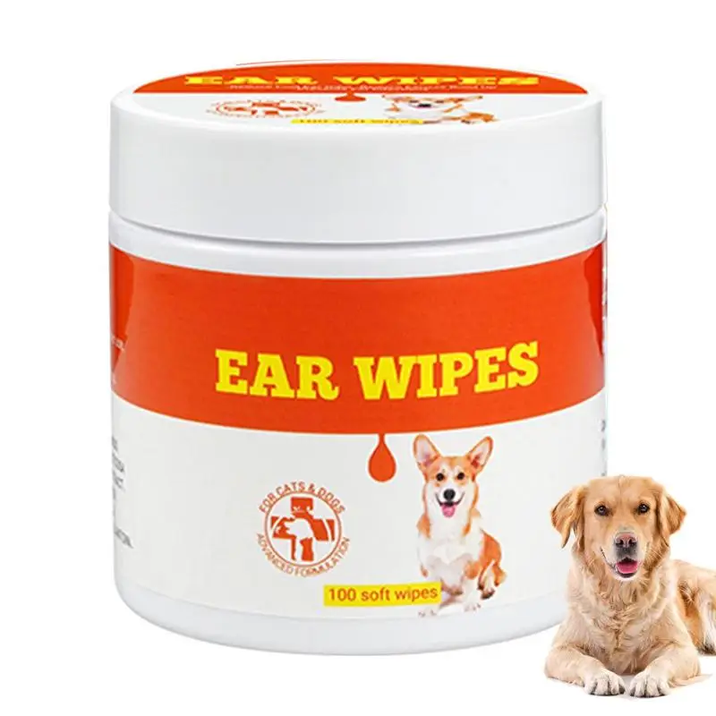 100Pcs Dog Eye Wipes Puppy Kitten Tear Remover Cleaner Stain Remover Pet Cat Dog Eyes Ears Cleaning Towel Paper For Grooming