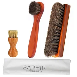 Shoe Brush Horse Hair Boot Brush High Gloss Polishing Brush Polishing Cloth Shoe Car Seat Sofa Suede Shoe Polishing Brush