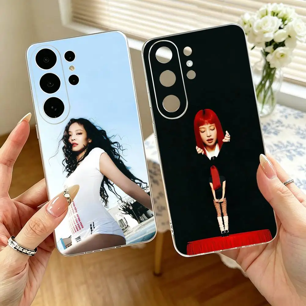 K-Kpop R-Ruby J-Jennie   Phone Case For Samsung S25,S24,S21,S22,S23,S30,Ultra,S20,Plus,Fe,Note,10,9,5G Transparent Cover
