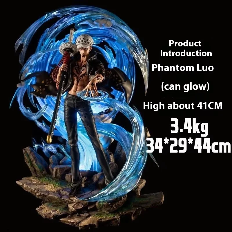 One Piece Gk Large Trafalgar Phantom Luo Actionfigur, leuchtendes Handmodell, Ornament, hochwertiges Sammlerstück für Jungen