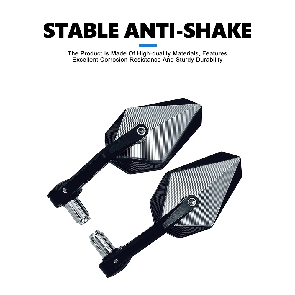 Universal Motorcycle Handlebar Bar Mirrors CNC Aluminum Anti-reflective View Mirrors Balance Slider Grip Mirror Moto Side Mirror