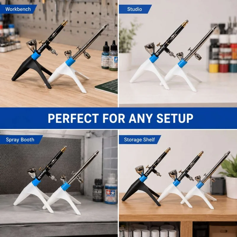 Airbrush Holder Stand Tripod Display Rack for Hobby and Model Painting Tools view 3