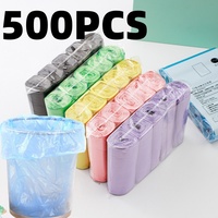 Flat Top Type Garbage Bags High Quality Plastic Trash Bags Disposable Trash Pouch Kitchen Storage Garbage Bags Cleaning Waste Ba