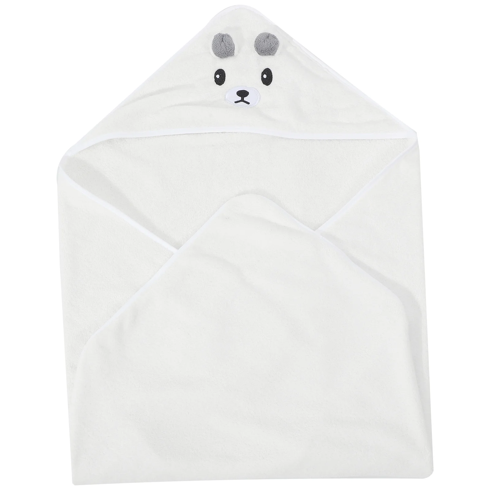 

Bath Towel Super Absorbent Kids Toddler Coral Fleece Bathing Cape White Grey Soft Comfortable Newborn
