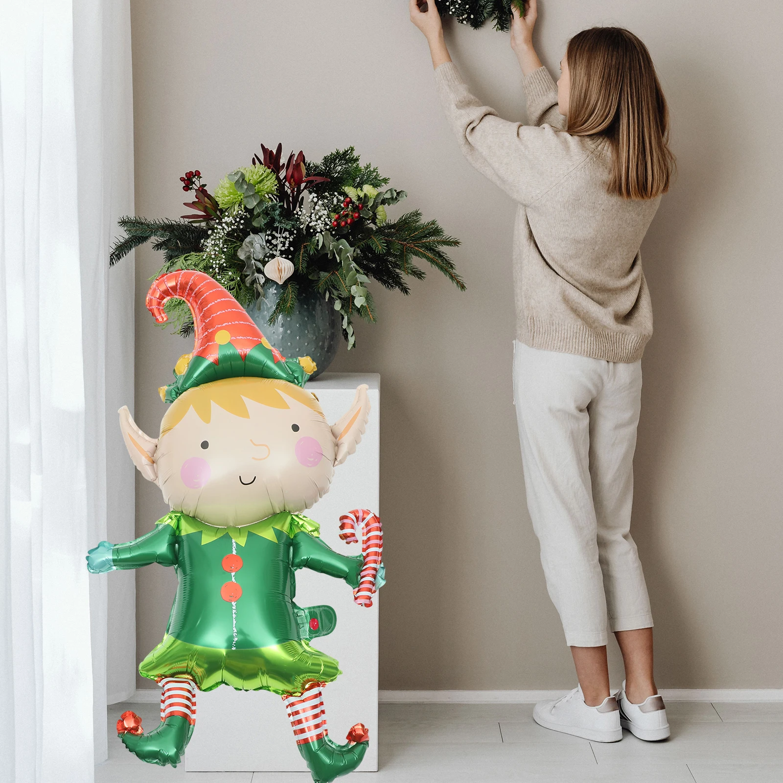 

Foil Balloon Ornament Exquisite Decor Holiday Party Balloons Decorations Christmas