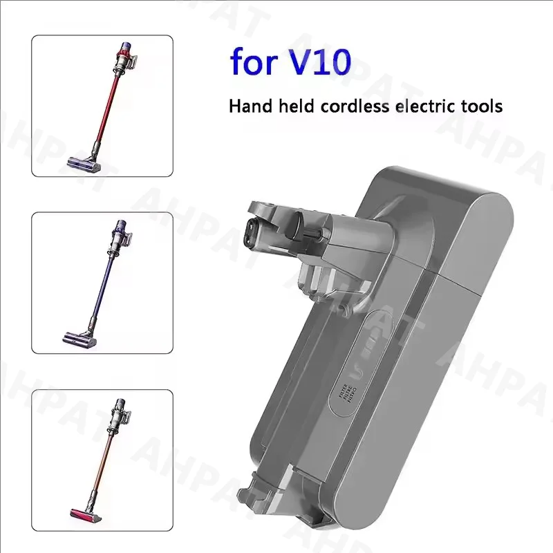 2025 AHPAT لدايسون V10 بطارية V10 الحيوان المطلق رقيق مكنسة كهربائية لاسلكية جديدة 25.2 فولت 6000 مللي أمبير-12800 مللي أمبير بطارية دايسون V10