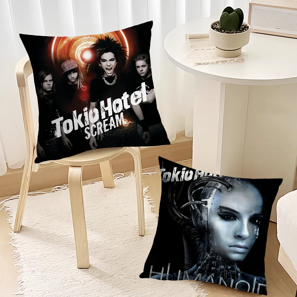 Band Tokio Hotel Pillow Case Sofa Decorative Home Double-sided Printing Short Plush Cushion Cover