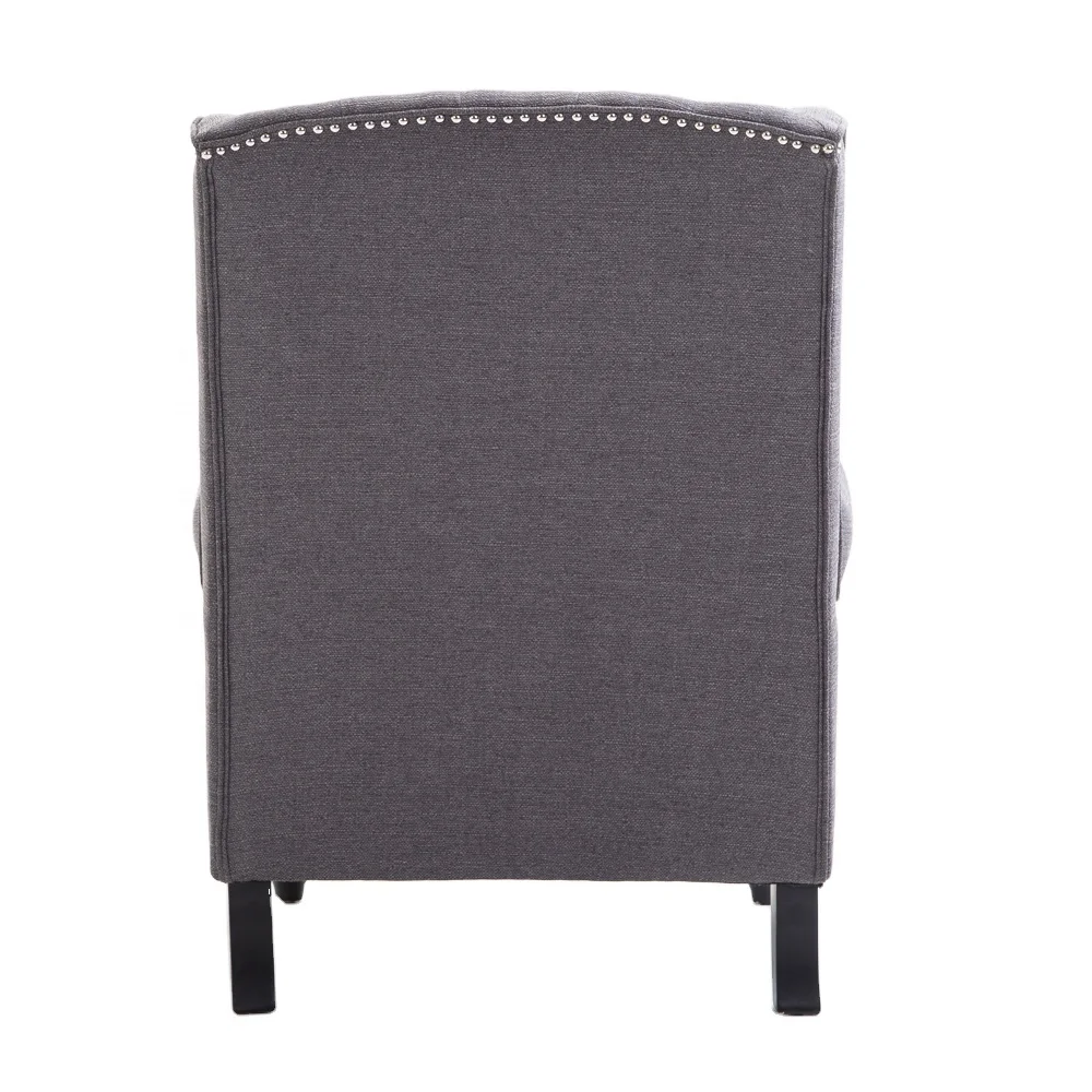 Modern hotel Elegant Upholstered Armchair with Fresh Pattern and Rivet for Salon and Home