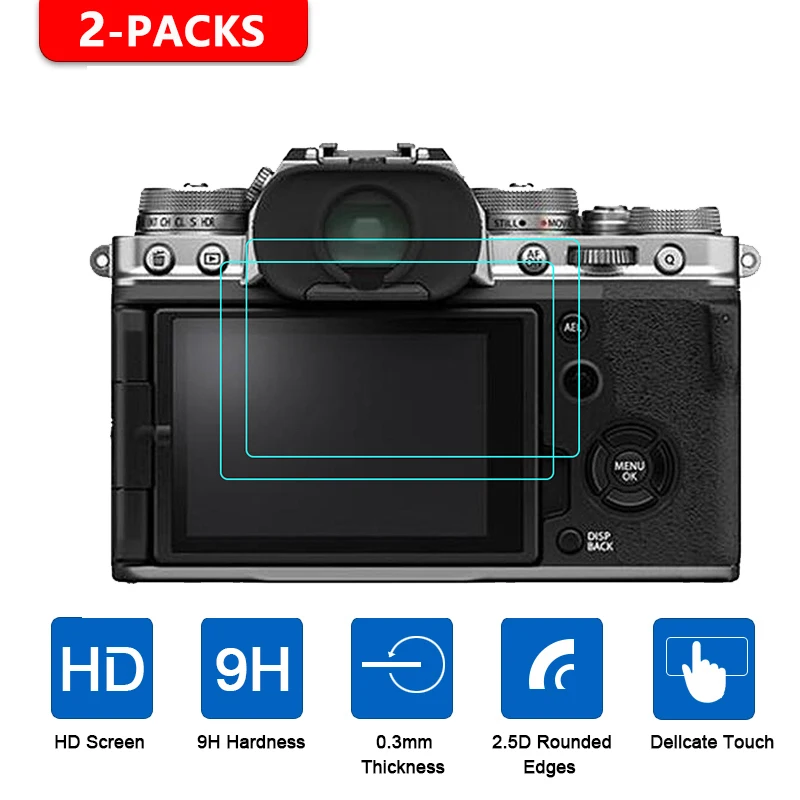 2PCS Vidro Temperado Para Fujifilm X-T4 X-A7 XA7 X A7 XT4 X-T200 XT200 T200 X100V X-Pro3 X-S10 XS10 X-E4 XE4 Protetor de Tela