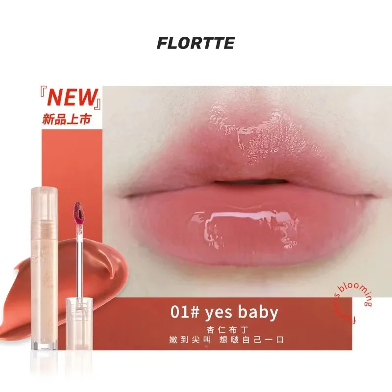 FLORTTE Beauty Lip Lasting Tint First Kiss Series Water Glossy Nice To Meet Chu Blooming Liquid Lipstick Makeup Women Cosmetics