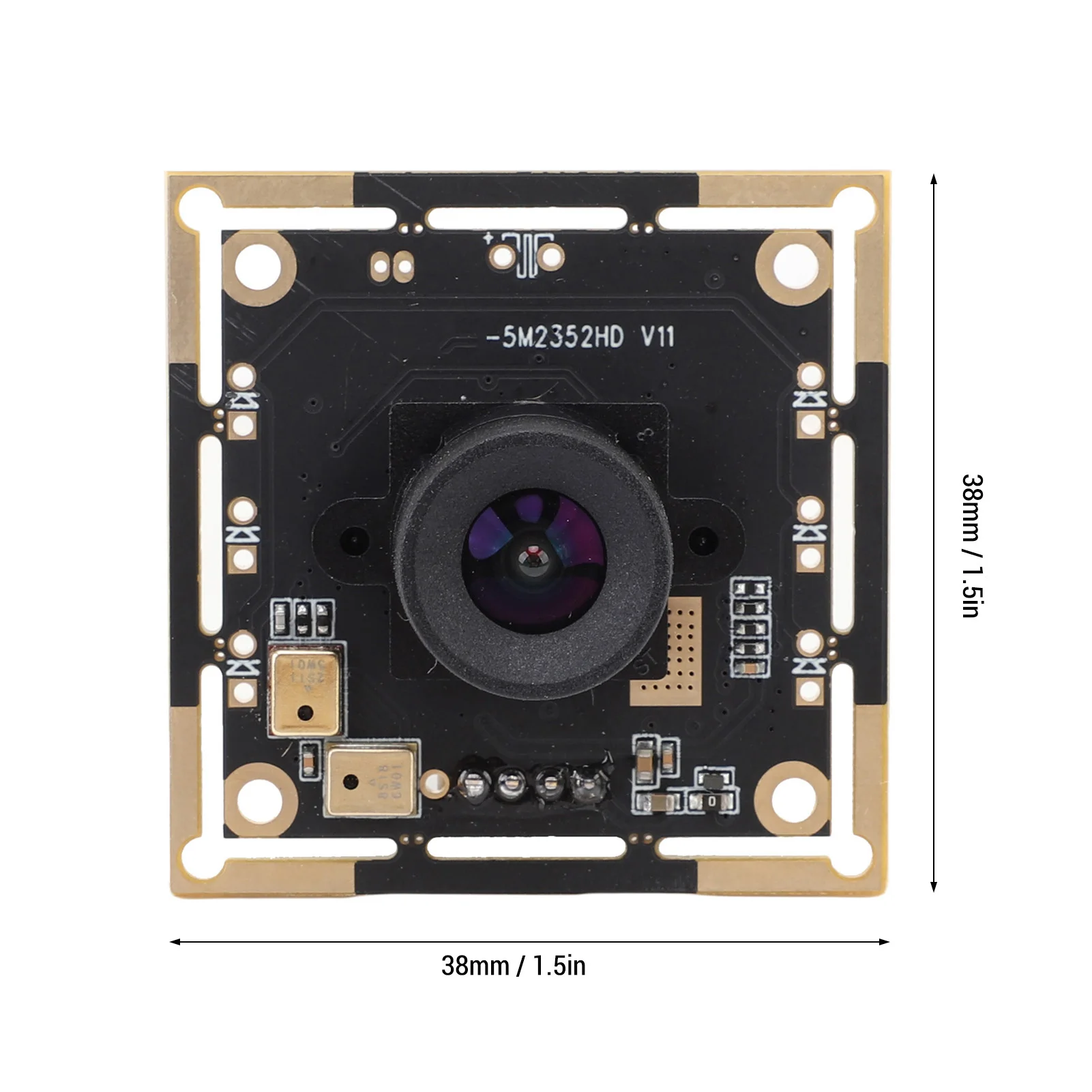 Module de caméra de résolution 2K Module de caméra USB 5MP Pixels 30FPS 100 °   Carte de webcam vidéo grand angle à résolution 2K pour IPC