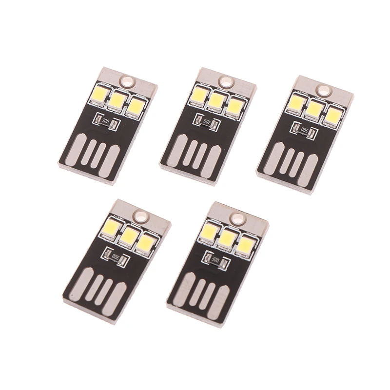 5pcs Mini Ultra Thin Mobile Usb Small Light Camping Light Baby Night Light Tools