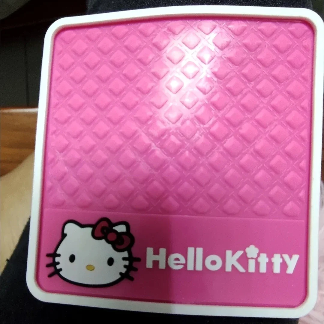 MINISO HelloKitty Car Center Console Silicone Anti-slip Mat Cartoon Minnie Soft Rubber Storage Mat Pink Car Cute Decoration