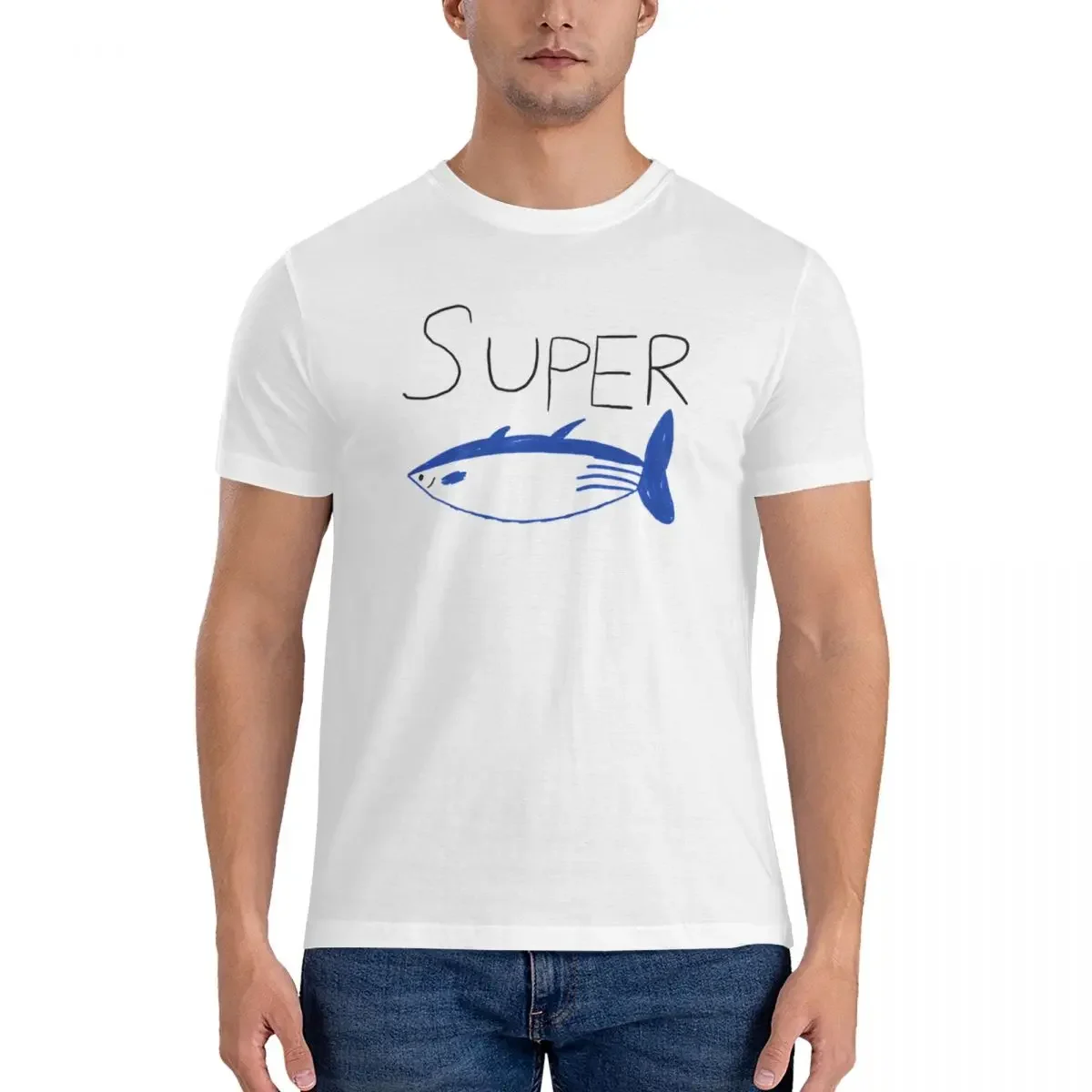 

Классическая мужская футболка Super Tuna Jin, винтажные футболки, аниме футболка