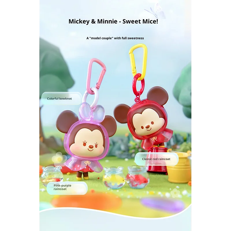 Accesorios colgantes oficiales de la serie Spring Waterproof de Disney, bolsas de caja ciega de moda, llaveros, colgantes decorativos, regalos