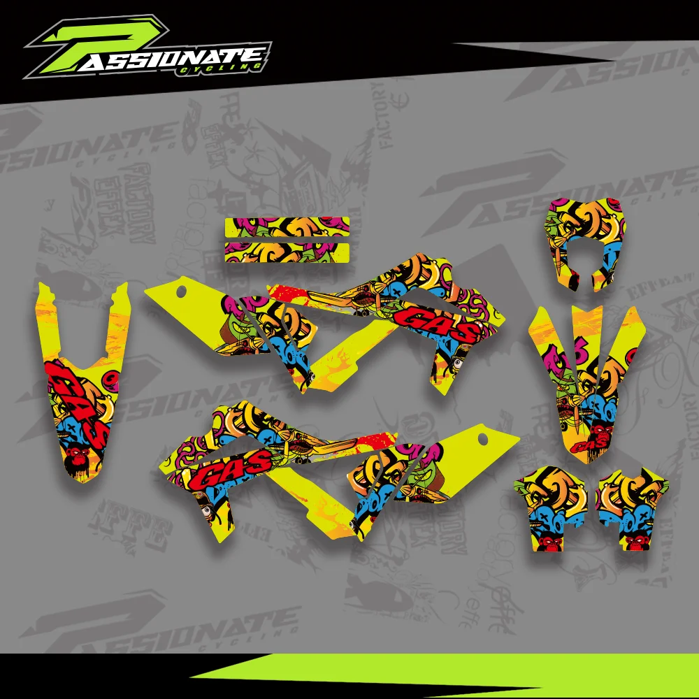 

For GASGAS MC EX EC 125 250 300 350 450 2012 2013 2014 2015 2016 2017 Graphics Decals Sticker Kit Motorcycle Background