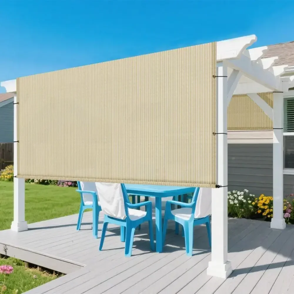 16' × 40' Pergola Shade Cover Unil Replacement Cover Outdoor Durable abric Sun Shade Cloth or Deck Patio Porch Backyard Gazebo w