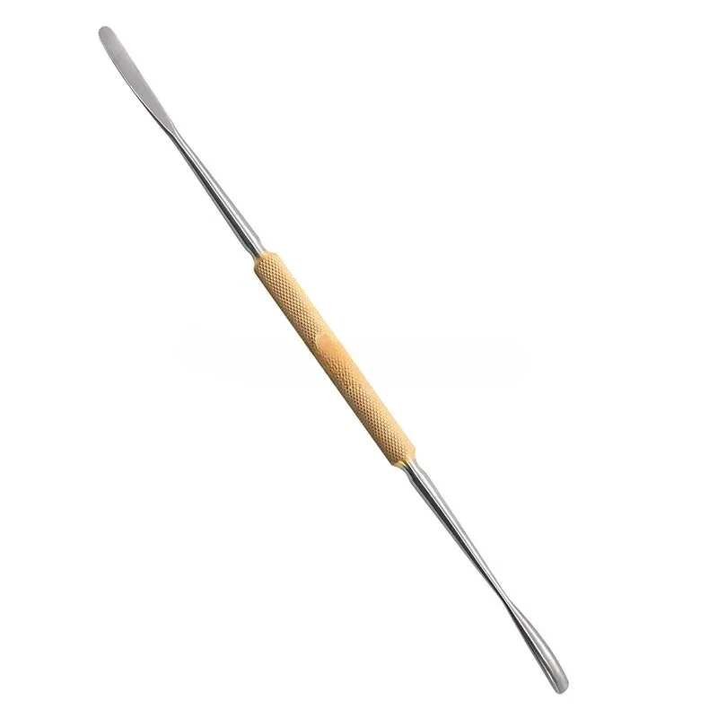 Rhinoplasty Rib Cartilage Stripper Stainless Steel Manual Gold Handle Double Head for Costal Cartilage