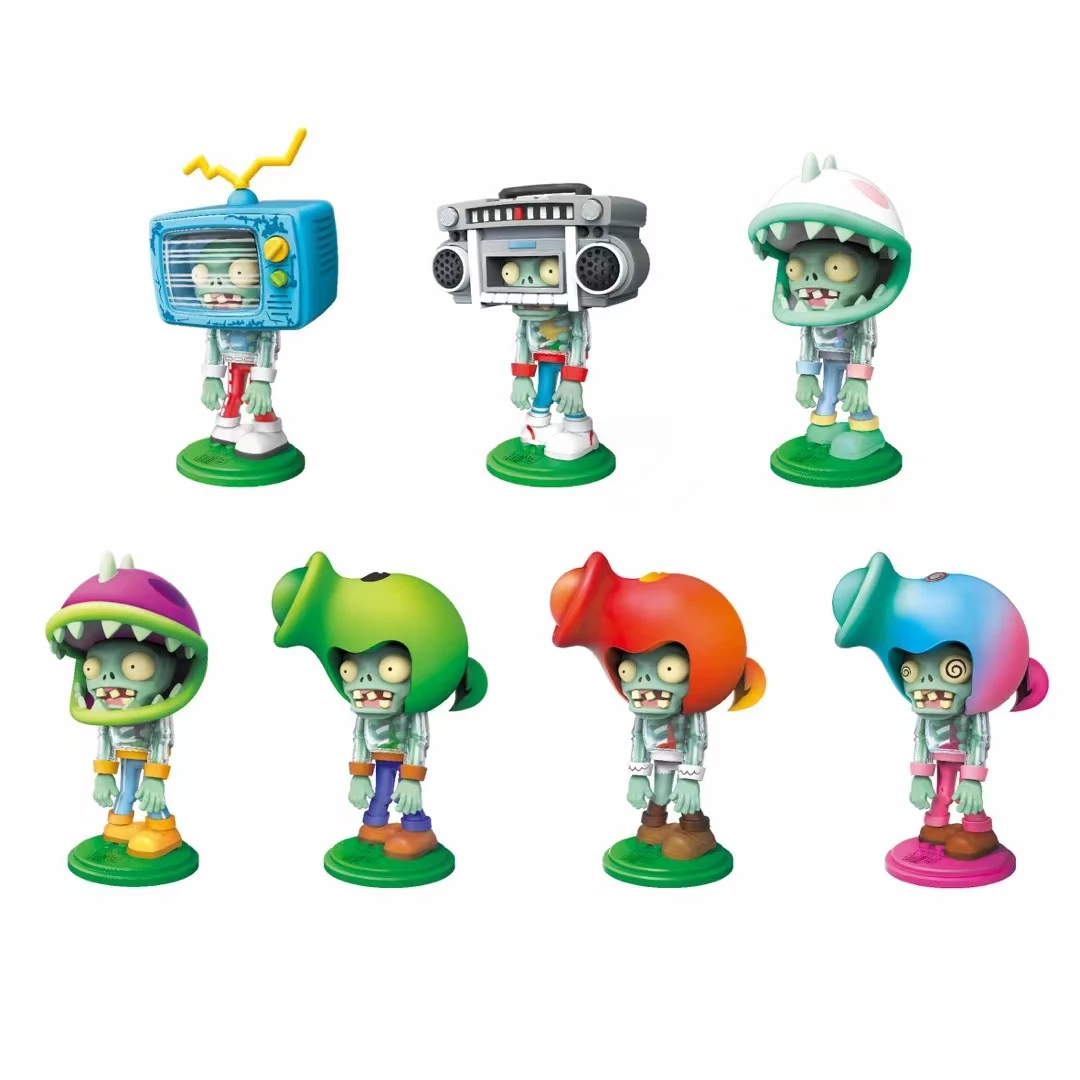 Genuine Plants Vs Zombies Variety Party Building Blocks Blind Box Zombie Doll Action Figures Mistery Box Boys Toys Gift