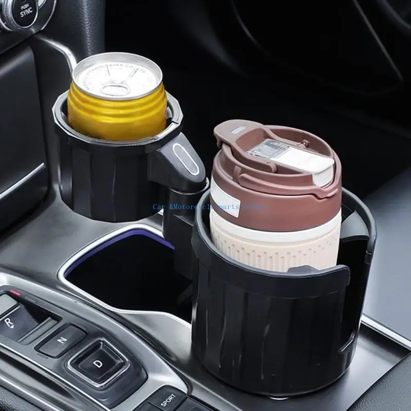 

Y9UC Expandable Base Car Water Cup Holders Adjustable Double Cup Holder Expander Water Bottle Extender Vehicle Drink Holder