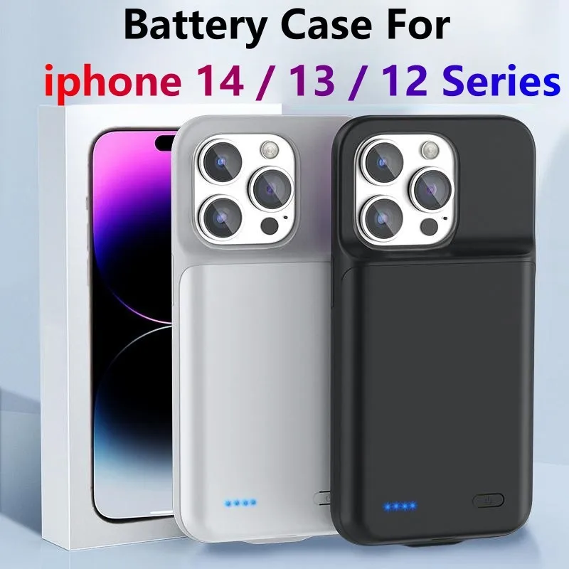 Battery Case For Apple iPhone 15 Pro Max Silicone Power Case Smart Power Bank Charger Cover For IPhone 14 12 Pro Max 13 12 Mini