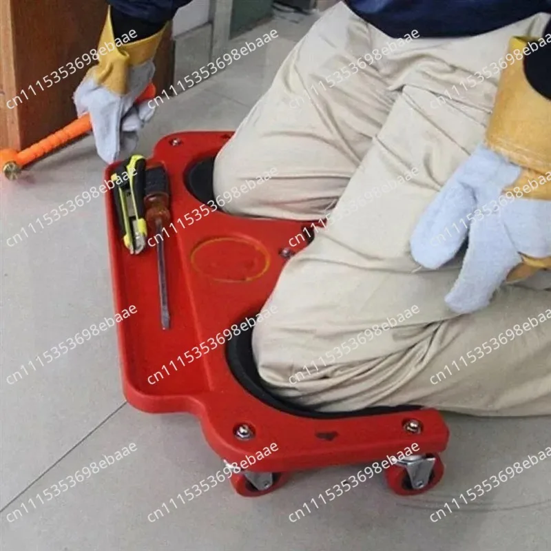 Kneeling Board for Car Repair & Tile Laying, Protective Pad with Universal Wheels, Flooring Creeper for Workshop.