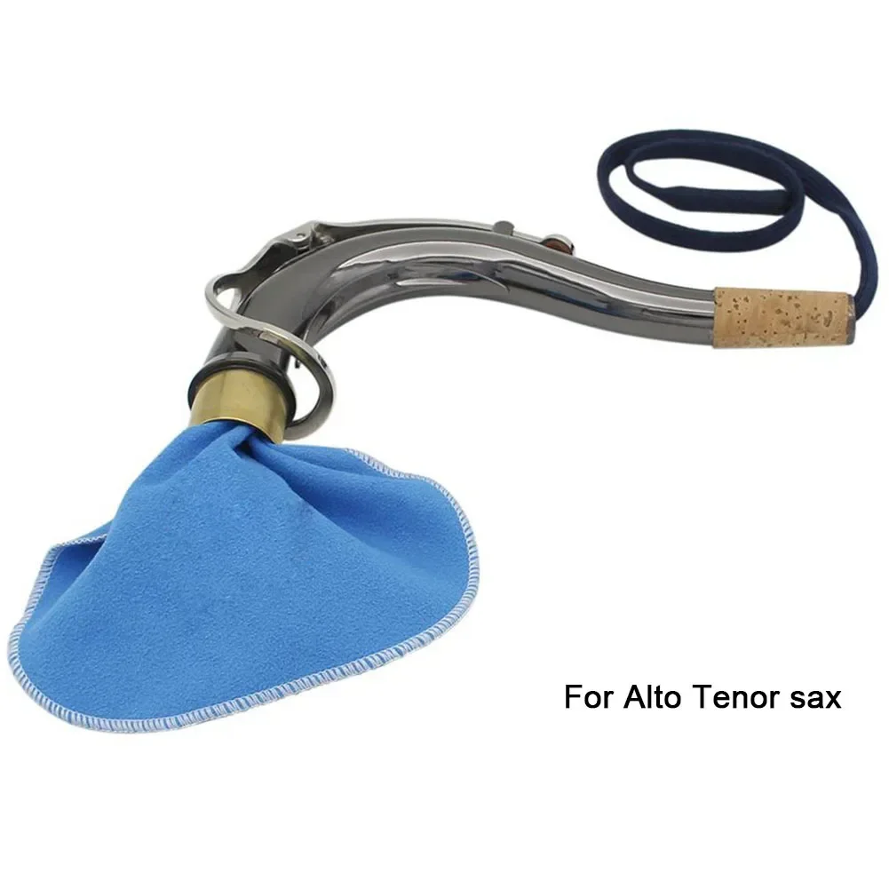 Saxophone Cleaning Cloth Flute For Alto Cloth Clothes Parts Pull Sax 18*12*1cm Accessories Blue Cleaning Duable