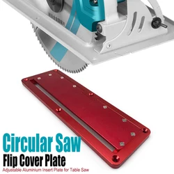 Electric Circular Saw Flip Cover Plate Flip-Floor Table Special Cover Plate Adjustable Aluminium Insert Plate for Table Saw