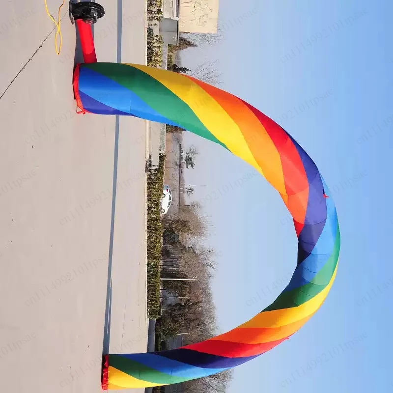 6M Inflatable Arched Wind Door Rainbow Arched Opening Wedding Celebration Event Blower