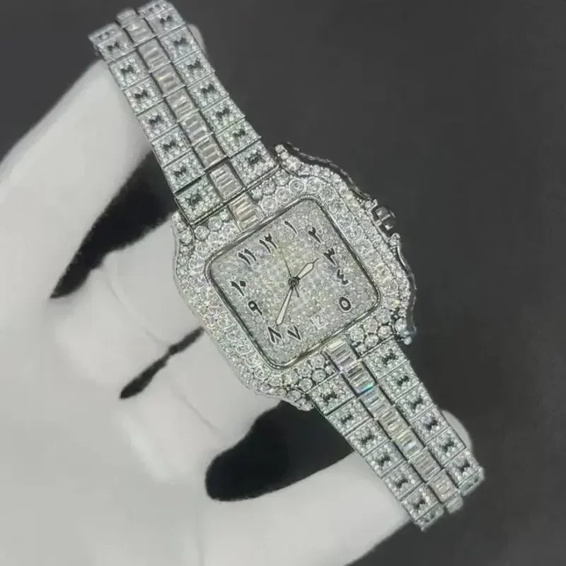 Square Arabian watch, long striped strap, luxury trendy style