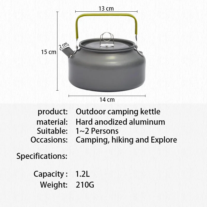 Bouilloire à Eau Portable Ultralégère en Titainum ou Aluminium, Cafetière d\'Extérieur, Théière pour la Maison, Randonnée et Pique-Nique