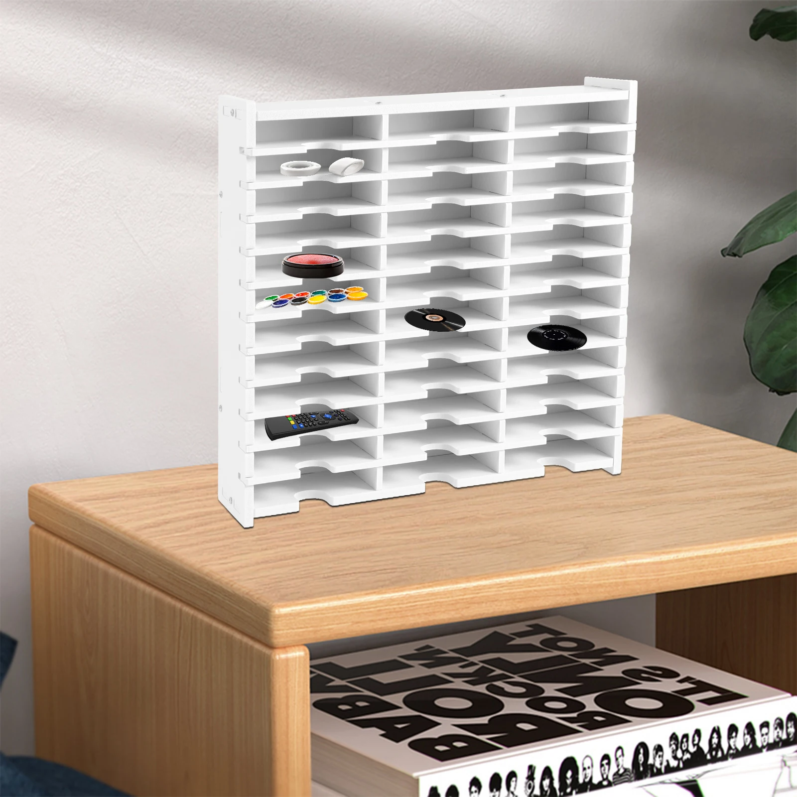 

36 Slots Ink Pad Holder and Stamp Pad Storage Organizer, Stackable Wall Mount Ink Pads Diamond Painting Crafts Tray Rack