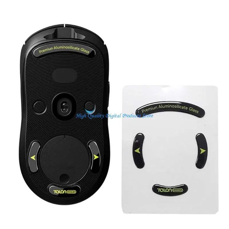 

U2JE 1 SET TALGNAMES GLASS MOSE MOSE PAD PAD MOUSE Склейки Склейд Glides для GPRO беспроводных игровых мышей округлый край