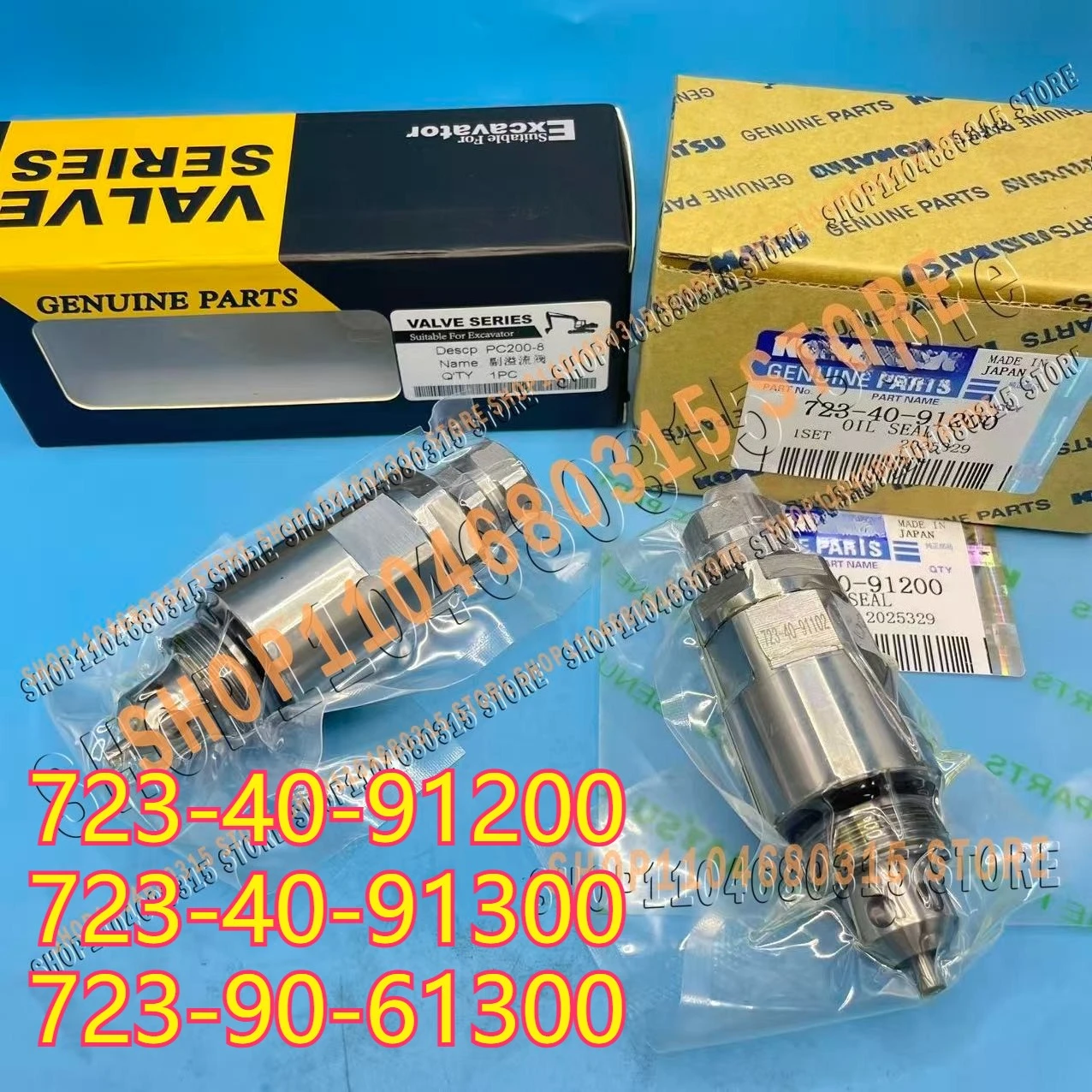 

723-40-91200 723-40-91300 723-90-61300 Высококачественный клапан регулирования масла в сборе для экскаваторов PC200-7 PC200-8 PC300-8