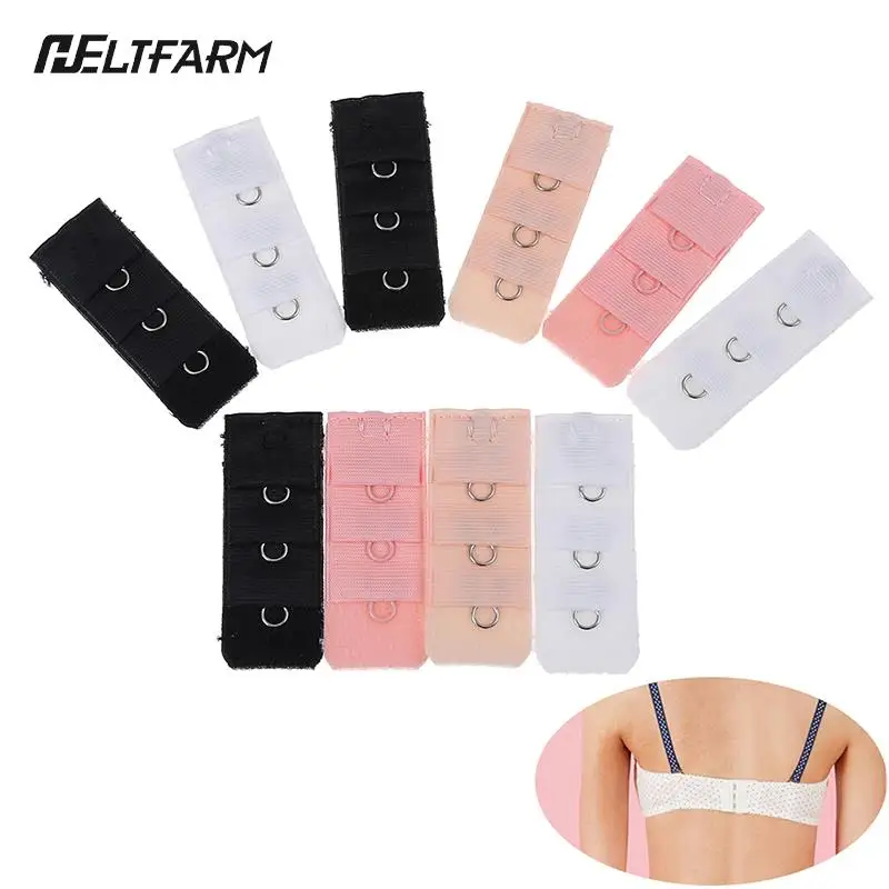  Hot Female 3 Rows 2 Hooks Or 1 Rows 3 Hooks Bra Extender Clasp Extension Elastic On Strap Soft Bra Band For Women