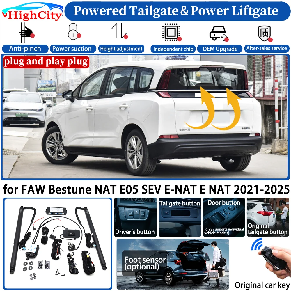 for FAW Bestune NAT E05 SEV E-NAT E NAT 2021-2025 Automatic Smart Powered Tailgate Power Liftgate System Strut Trunk Lift Kit