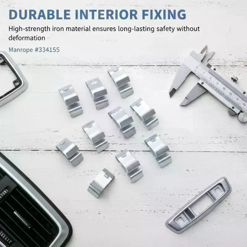 10Pcs Car Seat Guard Buckle V-Shaped Interior Panel Seat Backrest Iron Clip Car Door Strip Lining Fastener For A3 A4l A6l Q3 Q5l