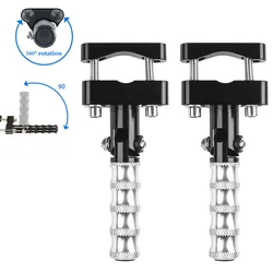 Motorcycle Folding Footrest 22-28MM Crash Bar Foot Pegs For BMW R1250GS F850GS Adv For YAMAHA For HONDA For Suzuki For Kawasaki