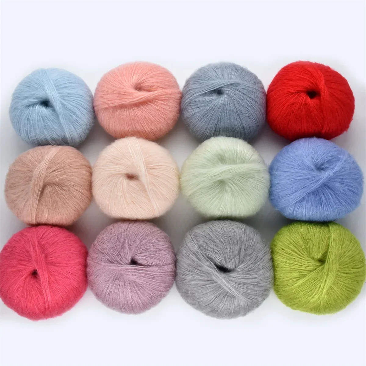 1pcs 50g Mohair Silk Wool Yarn 15% Wool 15% Mohair 40% Acrylic 30% Nylon Soft Crochet Yarn Hand Knit Scarf Shawl 330m/361yd