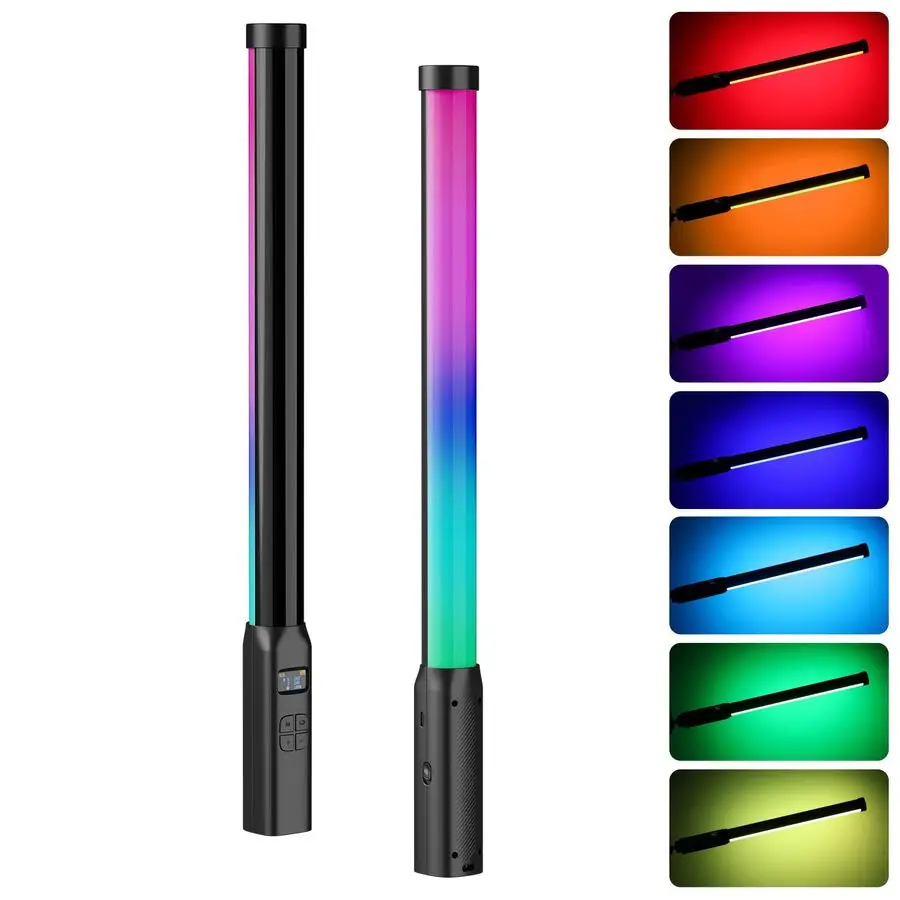 

VL119 Handheld Light Wand, 360 RGB LED Video Light Stick for Photography, 3300mAh Rechargeable Tube Light for Video Shooting, 2