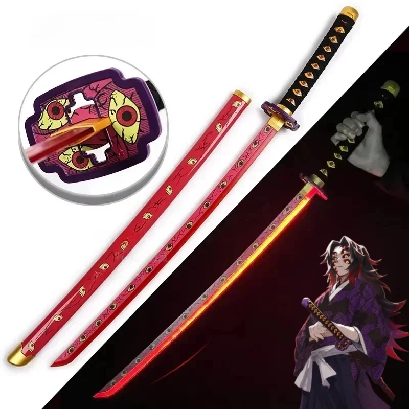 104 cm Heldere Katana LED Licht Zwaard Kimetsu Geen Yaiba Anime Cosplay Prop Real Size Japanse Katana Samurai Sabel Demon Slayer