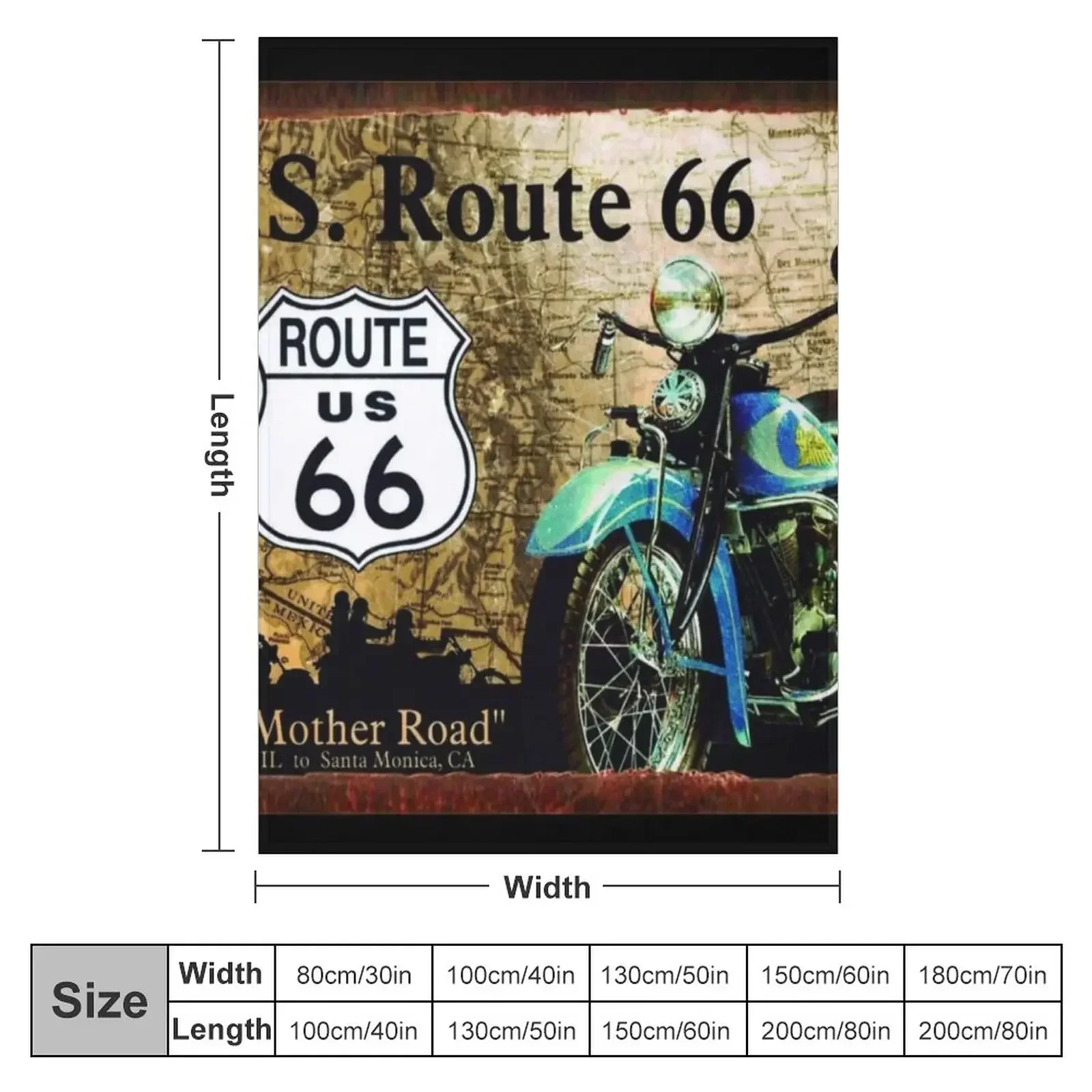 U.S ROUTE 66 Throw Blanket Decorative Beds warm for winter Blankets