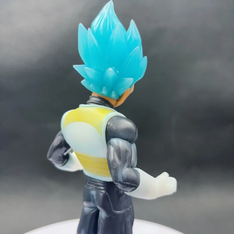 21.5cm Dragon Ball Super Saiyan Beijita Action Figure Handmade Blue Hair Sun Wukong Model Ornament Anime Collectible for Fans