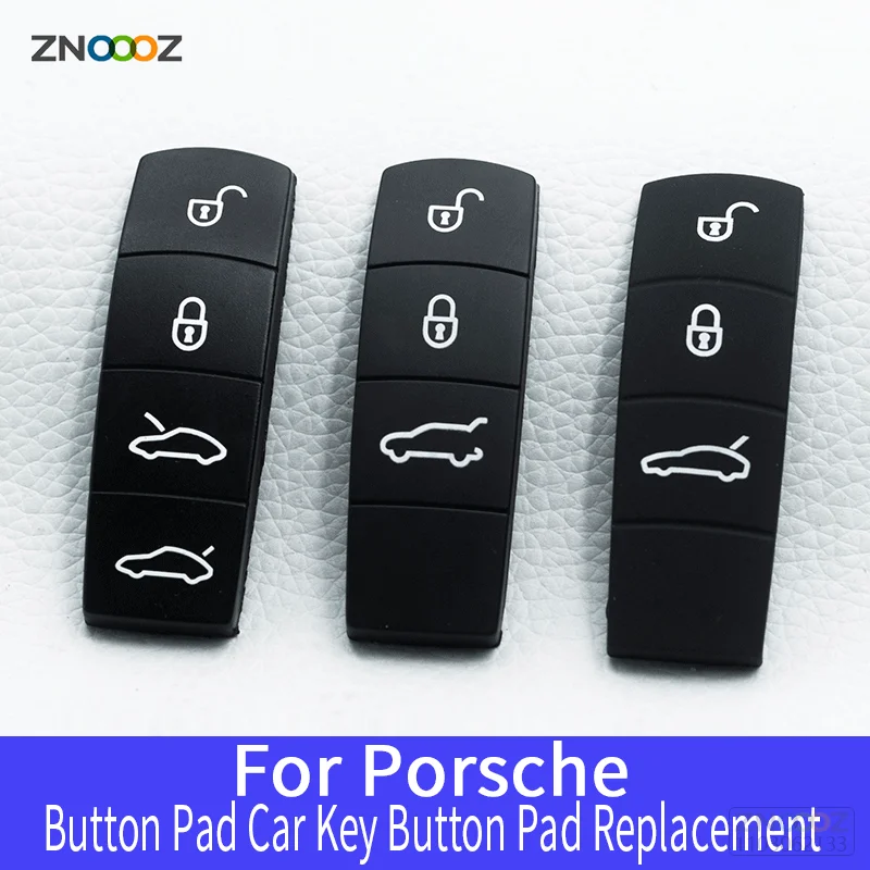 For Porsche Cayenne Macan 911 Boxster Cayman Panamera 3/4 Silicone Rubber Key Button Pad Car Key Button Pad Replacement