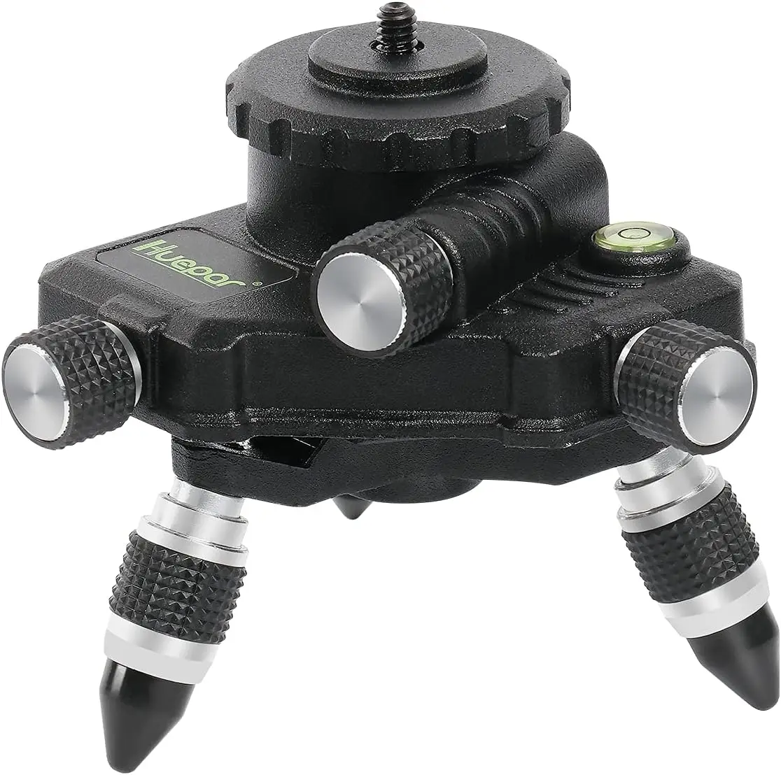 Huepar AT2 Laser Level Adapter Metal 360° Rotating Base for Laser Level Tripod Connector Micro-adjust Fine Turning Pivoting Base