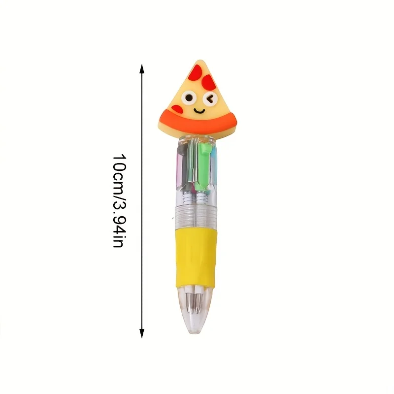 16 قلم حبر جاف صغير بأربعة ألوان، كارتون لطيف، تصميم ضغط، كتابة سلسة، مناسب لملاحظات الطبقة، إلخ