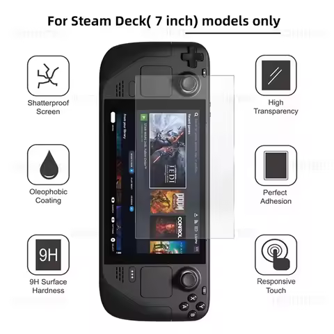 1/2/3PCS 9H Screen Protector Tempered Glass for Valve Steam Deck Game Console Anti-Scratch Transparent Protective Film