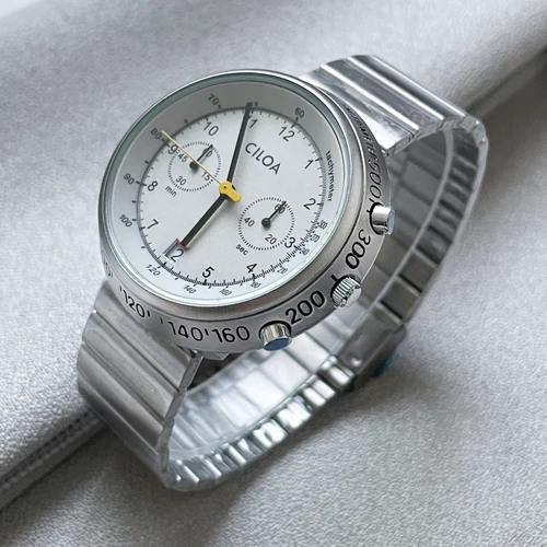 Imagen 1 del producto Reloj CILOA de gama alta con Esfera Grande para hombre, nuevo reloj redondo de plata de alta calidad para novio, reloj de cuarzo resistente al agua 2025