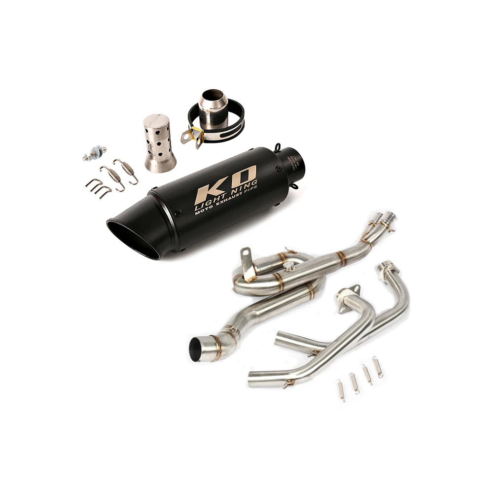 51mm Muffler Motorcycle Full Exhaust Tips Header Pipe With DB Killer Stainless Steel For Yamaha MT03 MT25 2016-2025